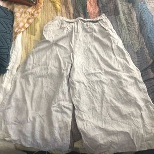 Tan notperfectlinen high waisted wide leg pants